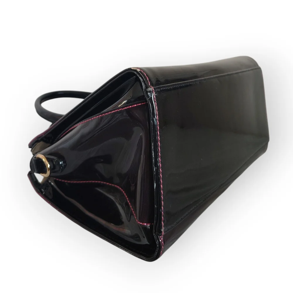 GRAND Black and Pink Gradient Ombre Satchel Bag - Picture 9 of 9